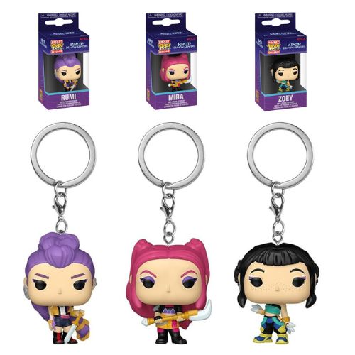 FUNKO POP! K-POP DEMON HUNTERS Rumi, Mira & Zoey Portacxhiavi 5cm In box 3ass…x12…x72